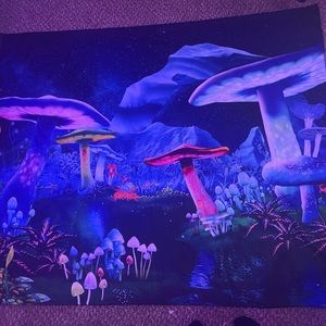 Blue trippy tapestry